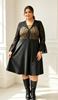 Picture of PLUS SIZE DRESS WITH LEOPARD PRINT TOP